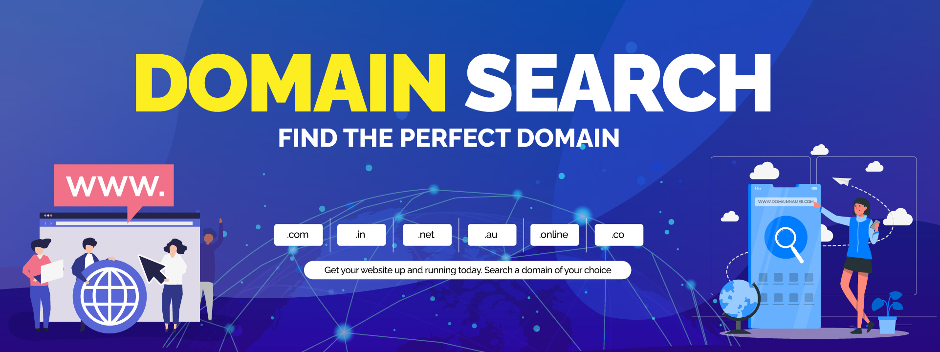search a domain of your choice